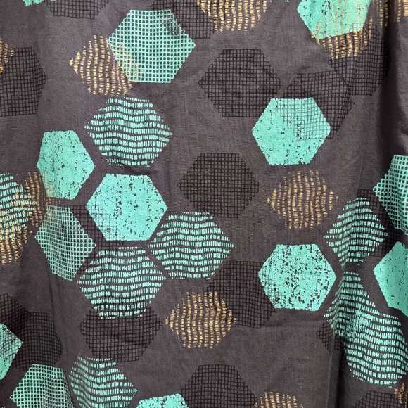 Bombay Paisley cotton linen blend pull over dress honeycomb pattern size M - Picture 9 of 16